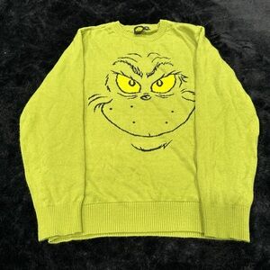 Women's Lime Green Grinch Face Sweatshirt